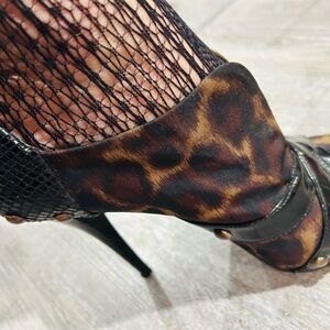Guess Animal Print Stiletto Boots